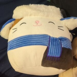 Squishmallows Cat Plush with Blue Scarf